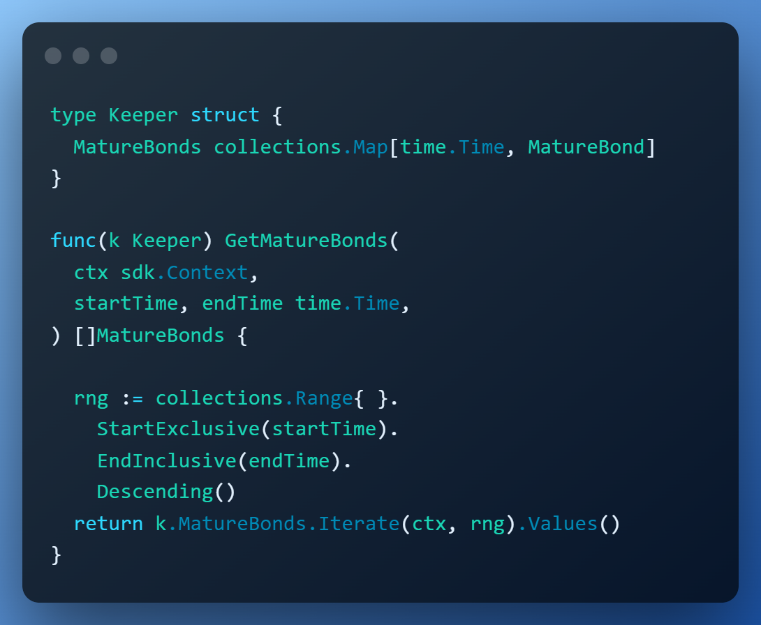 Iterating over complex types with collections is simple.