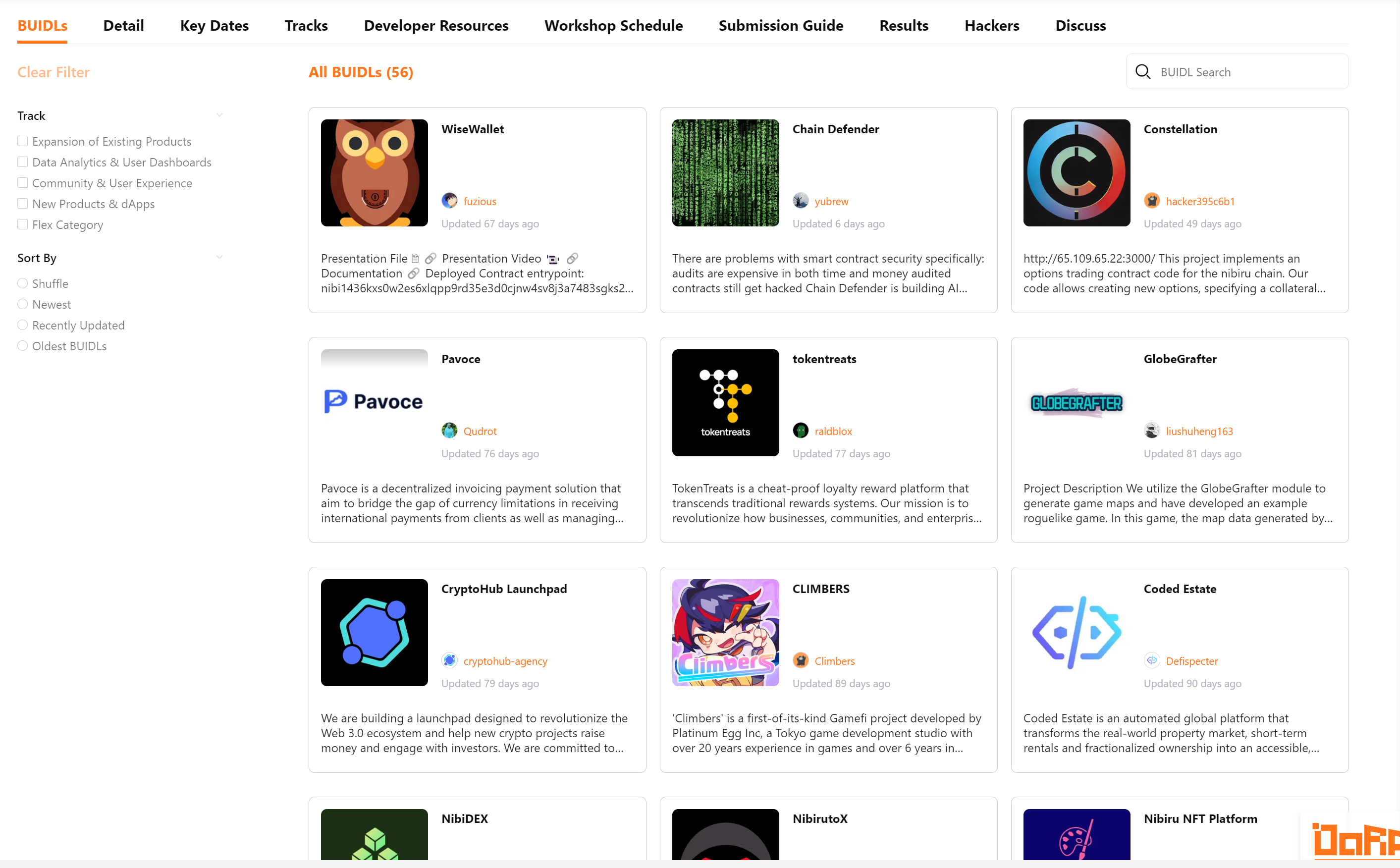 dorahacks-hackathon-dashboard