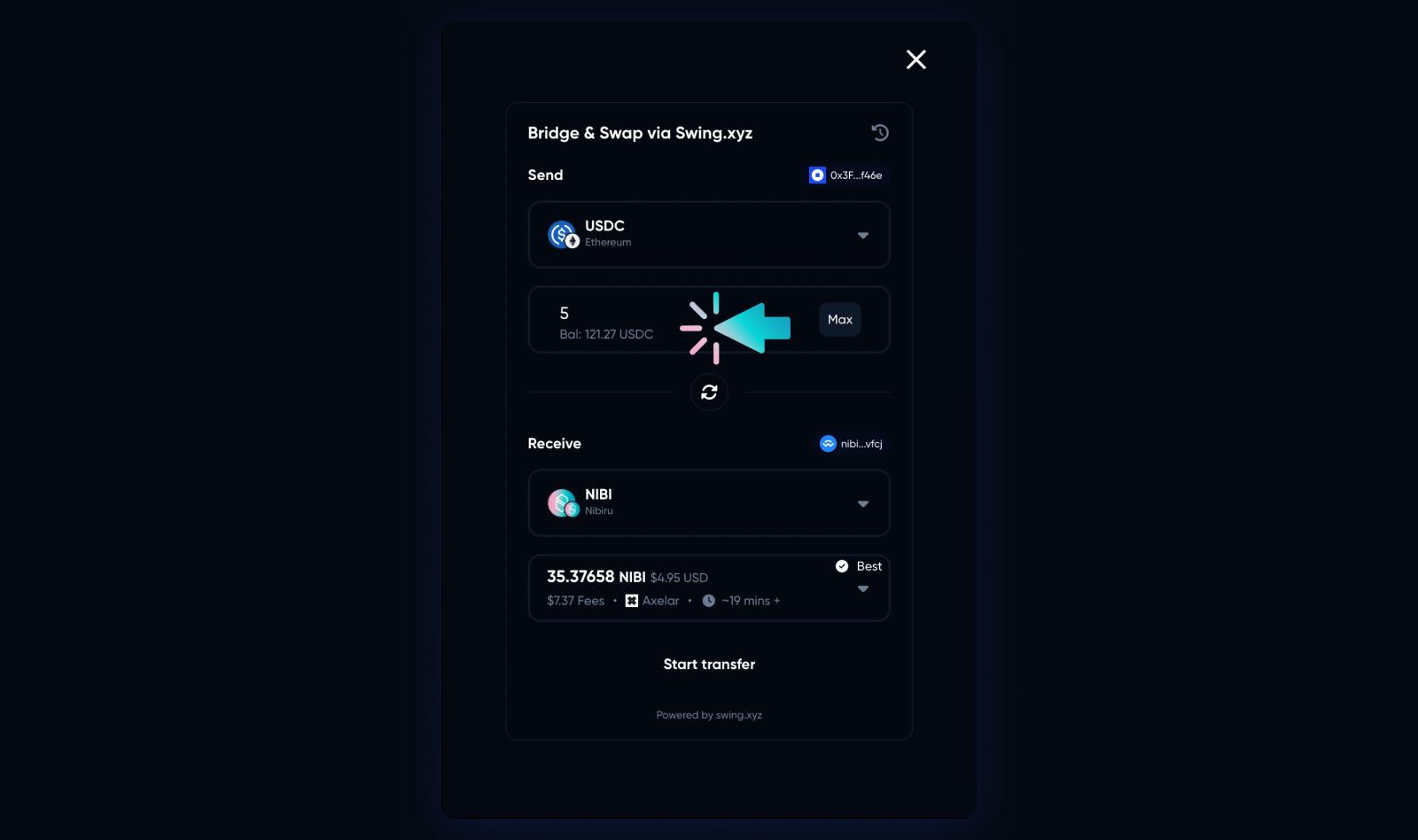 Enter Token Amt